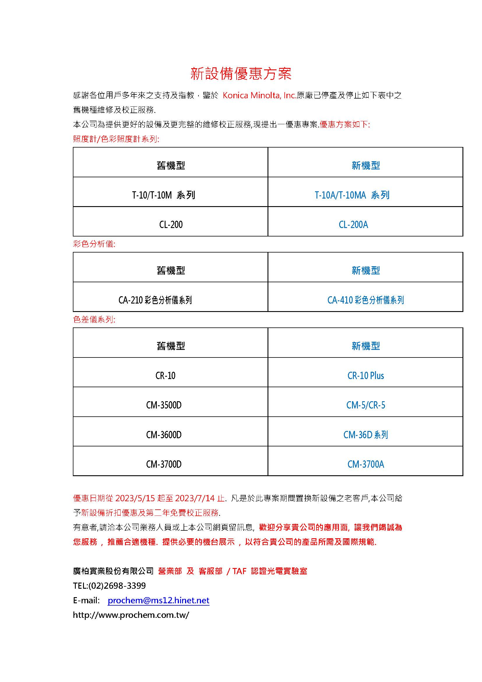 2023年設備優惠方案